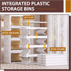 QudraKast 5-Tier Stackable Plastic Storage Bins - 23QT Stackable Storage Bins - - Image 3
