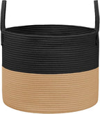 Woven Blanket Basket, 115L Large Rope Storage Bin by JMvicyroam