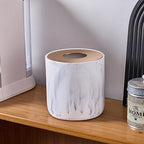 White Marble Textural Mini Trash Can - Image 4