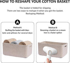 Large Storage Baskets for Organizing, Closet Shelf Baskets for Clothes Blanket - Image 7