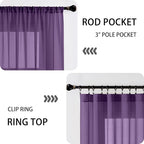 Tollpiz Small Sheer Door Curtain Closet Linen Textured Curtain Sheers Doorway - Image 5