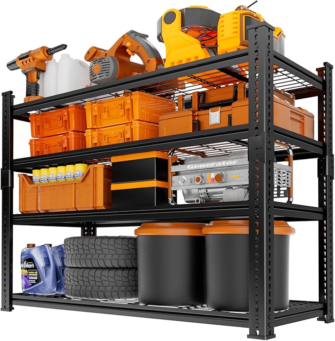 Storage Shelves Heavy Duty 3 PCS, 4-tier Adjustable Metal Industrial Utility - Image 7