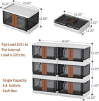 HAIXIN Storage Cabinet, Plastic Shelves Organizer, Folding Storage Box - Image 3