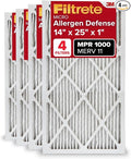Filtrete 14x25x1 AC Furnace Air Filter, MERV 11, MPR 1000, Micro Allergen by Filtrete