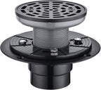 RANDOM Round Shower Drain Kit Matte Black by RANDOM