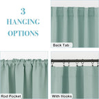 RYB HOME Small Window Curtains Blackout, Privacy Thermal Insulating Drapes - Image 2