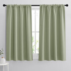 RYB HOME Room Darkening Kitchen Curtains 45 inch Length, Durable Privacy Window by RYBHOME