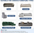 OTOB All Seasons Sofa Covers for 3 Cushion Couch Washable, Fuzzy Non Slip Kids - Image 9