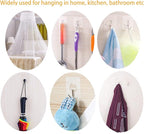 COLOGO 100 Pack Adhesive Hooks 24lb Heavy Duty Self Adhesive Hooks, Transparent - Image 6