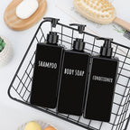 Segbeauty Plastic Square Soap Dispenser Black, 500ml Empty Reusable Pump Bottle - Image 7