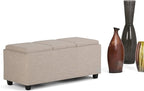 SIMPLIHOME Avalon 42 inch Wide Contemporary Rectangle Storage Ottoman in - Image 11