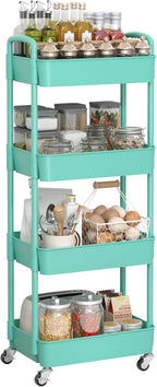 Sywhitta 4-Tier Plastic Rolling Utility Cart - Image 7