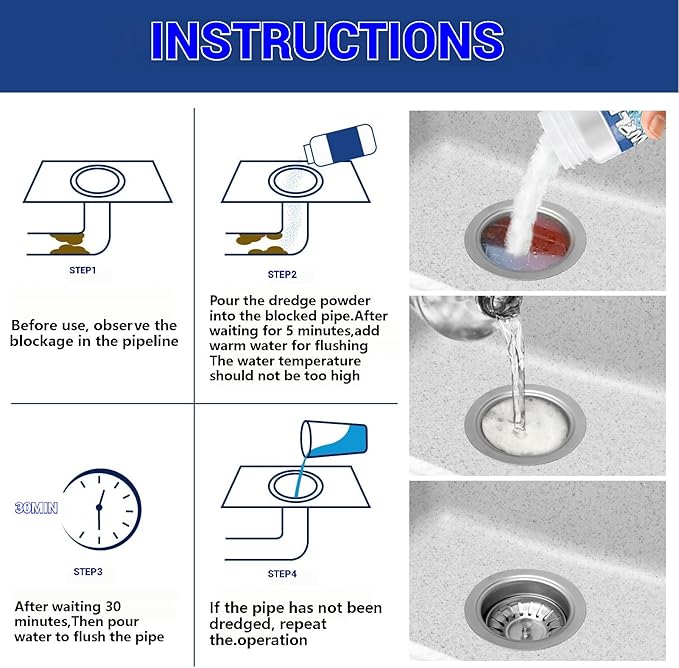 Wild Tornado Sink Drain Cleaner, Powerful Sink and Drain Cleaner Powder - Image 5