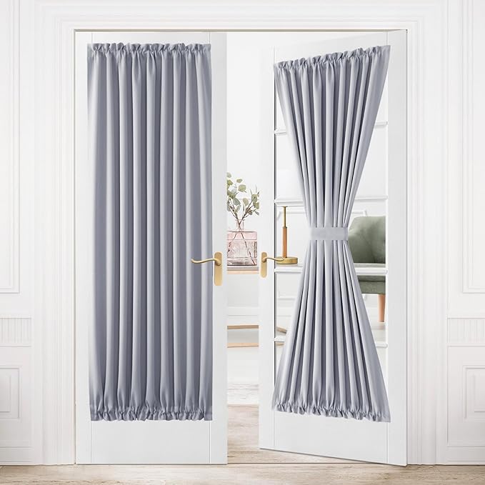 DWCN French Door Curtains – Rod Pocket Thermal Blackout Curtain by DWCN