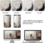 Chyhomenyc Ivory Sheer Curtains 78 Inches Long 2 Panels Set - Image 6