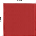 Artoid Mode 100% Cotton Dark Red Waffle Weave Kitchen Dish Cloths, 12x12 Inch - Image 6