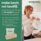 Compostic Home Compostable Resealable Sandwich Bags, Microwave & Freezer Safe - Image 5