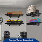 2-Pack 1.5x3FT Garage Shelving 17.7-inch-by-35.8-inch Wall Shelf Garage Storage - Image 3