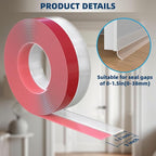 Heavy-Duty 20 ft x 3 in Weather Stripping, Extra Thick 2mm Door Draft Stopper - Image 2