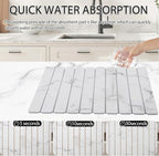 Stone Drying Mat for Kitchen Counter 24"×16", Large Dish Drying Mat - Image 3