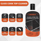 Glass Stove Top Cleaner Kit 12 oz, Cooktop Cleaner and Polish Non-Abrasive No - Image 2
