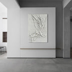 NANKAI Hand-Painted White Texture Abstract Art Painting Minimalist Art Home - Image 5