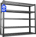 48" W Metal Garage Shelving 5 Tier Storage Shelves Heavy Duty 3030LBS - Image 9