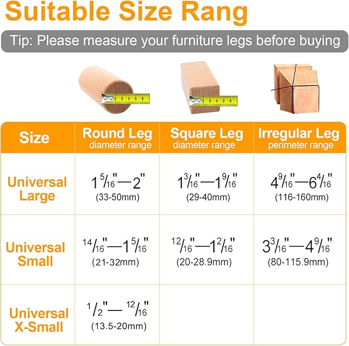 CHUNZEXI 48 Pack Chair Leg Floor Protectors - Image 2