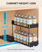 Nieifi Spice Rack Organizer for Cabinet, Vertical Spice Rack Pull Out, - Image 6