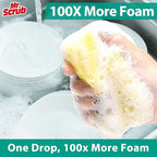Sponges Kitchen Scrub Dish Sponge Scouring Pad, 24 Pack Cleaning Brush Scrubber - Image 4