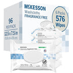 McKesson Washcloth Wipes for Adults, Unscented Disposable Wash Cloths for Body by McKesson