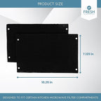 2-Pack Activated Carbon Charcoal Microwave Hood Filters - Image 4