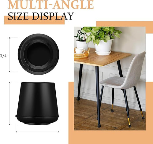 3/4" Round Rubber Chair Leg Tips Caps, Chair Leg Floor Protectors Furniture - Image 2