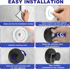 Suction Cup Hooks for Shower, Removable Towel Hooks for Bathroom Window Glass - Image 5