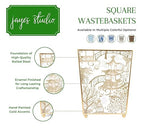 Jaye’s Studio Garden Party Decorative Gold Waste Basket - Image 4