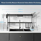2 Tier Extra Large Stainless Steel Expandable Over The Sink Dish Drainer Drying - Image 4