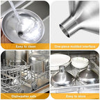 2 Pack Stainless Steel Kitchen Funnel Set - Image 4