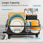 Dish Drying Rack for Kitchen Counter, Space-Saving Dish Rack, Sink Kitchen - Image 6