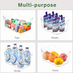 12 Pack Clear Plastic Storage Bins, Pantry Organizers and Storage, Plastic - Image 5