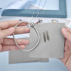 SEVENWELL 100pcs Jewelry Cleaning Cloth Gray Polishing Cloth - Image 5