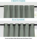 RYB HOME Small Window Curtains, 34 Width x 30 Length, 2 Panels, Sage Green - Image 3