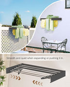 Wall Mounted Clothes Drying Rack 40", Foldable Wall Mount Laundry Rack Folding - Image 5