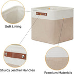 DULLEMELO Fabric Storage Cubes, 13 inch Cube Stroage Bins - Image 4