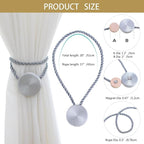 Magnetic Curtain Tiebacks - 12mm Magnetic Tie Backs - Image 2
