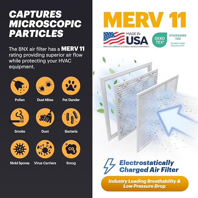 BNX TruFilter 14x18x1 Air Filter MERV 11 - Image 3