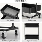 3 Tier Modern Metal Rolling Tool Cart - Image 6