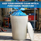 Plexon 13-Gallon Galvanized Steel Round Trash Can - Image 4