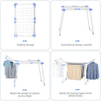 Clothes Drying Rack, Gullwing Laundry Rack, Collapsible, Space-Saving Laundry - Image 3