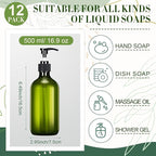 Tessco for you 12 Pack Green Soap Dispenser Empty Plastic Pump Bottles - Image 2