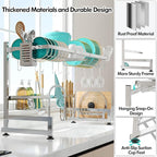 MAJALiS Over Sink Dish Drainer Drying Rack, 2 Tier Stainless Steel Dish Rack - Image 3